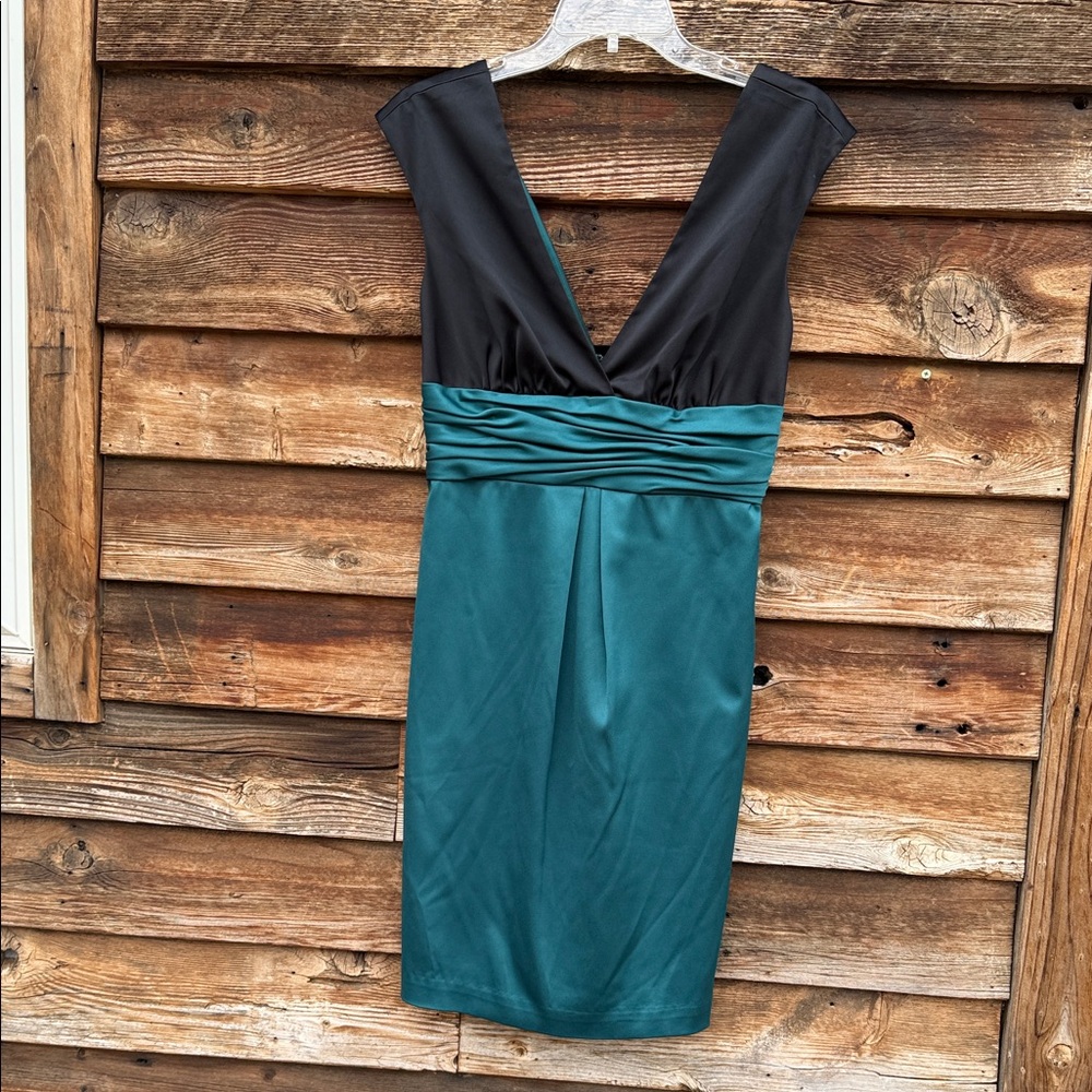 Max and Cleo city shift dress blue teal